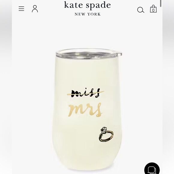 kate spade Other - NWT Kate Spade 16oz Stemless Stainless Steel Tumbler with Lid